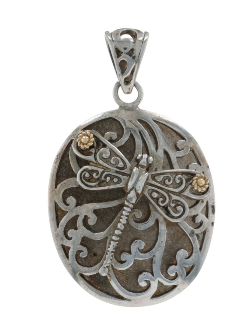 Sterling Silver Dragonfly Pendant - 925 14k Nature